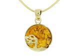 Kette mit Anhänger OSTSEE-SCHMUCK "Ostsee-Schmuck Kette mit Anhänger Windflüchter 16 mm" Gr. 42, gold, Halsketten, Damen, 42cm, Silber 925 (Sterlingsilber), L: 42