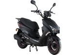 Motorroller ALPHA MOTORS "Speedstar FI", schwarz (mattschwarz, schwarz), Motorroller, 25 km/h, mit Lenkerschloss, B:68cm H:105cm L:183cm