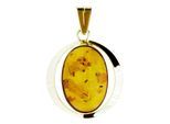 Kettenanhänger OSTSEE-SCHMUCK "Ostsee-Schmuck Anhänger Mathilda Anhänger Mathilda", gelb, Schmuckanhänger, Damen, 40 x 27mm, Gelbgold 333, 3,8 g, Kettenanhänger