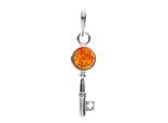 Kettenanhänger OSTSEE-SCHMUCK "Ostsee-Schmuck Anhänger Schlüssel Anhänger Schlüssel", weiß, Schmuckanhänger, Damen, 40 x 10mm, Silber 925 (Sterlingsilber), 2,3 g, Kettenanhänger