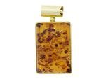 Kettenanhänger OSTSEE-SCHMUCK "Ostsee-Schmuck Anhänger Gleiter-Classic 14x21 mm", gelb, Schmuckanhänger, Damen, 28x15mm, Gelbgold 333, 3,2 g, Kettenanhänger
