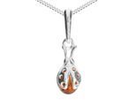Kette mit Anhänger OSTSEE-SCHMUCK "Ostsee-Schmuck Kette mit Anhänger Marienkäfer" Gr. 40, silber, Halsketten, Damen, 40cm, Silber 925 (Sterlingsilber), L: 40