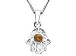Kette mit Anhänger OSTSEE-SCHMUCK "Ostsee-Schmuck Kette mit Anhänger kleine Hand" Gr. 45, silber, Halsketten, Damen, 45cm, Silber 925 (Sterlingsilber), L: 42