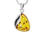 Kette mit Anhänger OSTSEE-SCHMUCK "Ostsee-Schmuck Kette mit Anhänger Jeska 28 mm" Gr. 60, silber, Halsketten, Damen, 60cm, Silber 925 (Sterlingsilber), L: 42
