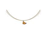 Kette mit Anhänger OSTSEE-SCHMUCK "Ostsee-Schmuck Halsreif mit Anhänger Gleiter-Alea" Gr. 45, gold, Halsketten, Damen, 45cm, Gelbgold 333, L: 42
