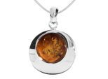 Kette mit Anhänger OSTSEE-SCHMUCK "Ostsee-Schmuck Kette mit Anhänger Alina 19 mm" Gr. 45, silber, Halsketten, Damen, 45cm, Silber 925 (Sterlingsilber), L: 42