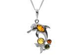 Kette mit Anhänger OSTSEE-SCHMUCK "Ostsee-Schmuck Kette mit Anhänger Delphin" Gr. 45, silber, Halsketten, Damen, 45cm, Silber 925 (Sterlingsilber), L: 42