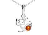 Kette mit Anhänger OSTSEE-SCHMUCK "Ostsee-Schmuck Kette mit Anhänger Katze Kette mit Anhänger Katze" Gr. 42, silber, Halsketten, Damen, 42cm, Silber 925 (Sterlingsilber), L: 40