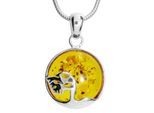Kette mit Anhänger OSTSEE-SCHMUCK "Ostsee-Schmuck Kette mit Anhänger Windflüchter 16 mm" Gr. 45, silber, Halsketten, Damen, 45cm, Silber 925 (Sterlingsilber), L: 42