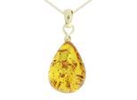 Kette mit Anhänger OSTSEE-SCHMUCK "Ostsee-Schmuck Kette mit Anhänger Tropfen ca. 20 mm lang" Gr. 45, gold, Halsketten, Damen, 45cm, Gelbgold 333, L: 42