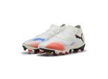 Fußballschuh PUMA "FUTURE 8 PRO FG/AG Fußballschuhe Damen", Damen, Gr. 38,5, schwarz-weiß (weiß schwarz glowing rot), Obermaterial: Synthetik, Textil. Futter: Synthetik, Textil. Innensohle: Textil. Laufsohle: Synthetik, Schuhe Fußballschuh