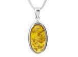 Kette mit Anhänger OSTSEE-SCHMUCK "Ostsee-Schmuck Kette mit Anhänger Classic 24x12 mm" Gr. 42, silber, Halsketten, Damen, 42cm, Silber 925 (Sterlingsilber), L: 42
