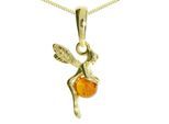 Kette mit Anhänger OSTSEE-SCHMUCK "Ostsee-Schmuck Kette mit Anhänger Elfe Kette mit Anhänger Elfe" Gr. 42, gold, Halsketten, Damen, 42cm, Silber 925 (Sterlingsilber), L: 42