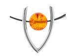 Collier OSTSEE-SCHMUCK "Ostsee-Schmuck Collier Bernsteinkugel 16 mm" Gr. 42, silber, Halsketten, Damen, 42cm, Bernstein, L: 42, Collier