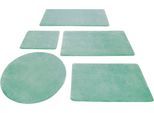 Badematte WECON HOME BASICS "Joris" Gr. 4, grün (mintgrün), H:20mm, Polyester, Badematten, Badematte, waschbar, viele Größen, Badezimmerteppich, uni