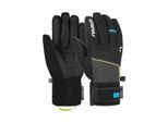 Skihandschuhe REUSCH "Louis R-TEX XT", Damen, Gr. 9, bunt (schwarz, gelb), 85% Polyester, 15% Lederimitat, unifarben, Handschuhe, mit wasserdichter und atmungsaktiver Funktion