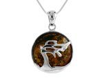 Kette mit Anhänger OSTSEE-SCHMUCK "Ostsee-Schmuck Kette mit Anhänger Windflüchter 21 mm" Gr. 60, silber, Halsketten, Damen, 60cm, Silber 925 (Sterlingsilber), L: 42