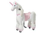 My Baby Lou Schaukelpferd Einhorn, Rosa, Weiß, Metall, Kunststoff, Textil, 76 cm, EN 71, Fußstützen, Haltegriffe, Spielzeug, Babyspielzeug, Schaukeltiere & Hüpftiere