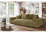 Big-Sofa HOME AFFAIRE "LAKESIDE 3-Sitzer Schlafsofa mit Bettkasten, Breite 256,5 cm", grün, B:256,5cm H:82cm T:122cm, 100% Polyester, Sofas, Big-Sofa, Liegefläche 168,5x195 cm, hoher Sitzkomfort, Maße B/T/H: 256/122/82cm