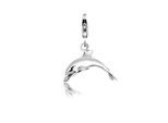 Charm-Einhänger NENALINA "Charm Delfin Tier Anhänger 925 Silber", silber, Charms, Damen, ohne Stein, Silber 925 (Sterlingsilber)