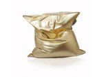 Sitzsack KINZLER "Nugget, XXL", gold (goldfarben), B:130cm H:15cm, Polyester, Sitzsäcke, Sitzsack, gold- oder silberfarben, Outdoor geeignet, Wohnzimmer & Kinderzimmer