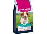 EUKANUBA Trockenfutter Hund, Adult, klein/mittelgroß, Lachs 12 kg