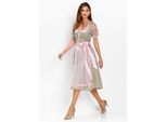 bonprix Dirndl mit Perlen (2-tlg.Set), grün, Gr.38, Wunderschönes Dirndl mit Spitzenborte und Perlen am Ausschnitt