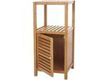 MCW Badregal Braun , Holz , 36x80x34 cm , Badezimmer, Badezimmerregale, Badregale