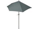 MCW Sonnenschirm Halbrund UV 50+ Anthrazit , Textil , 285x145 cm , Sonnen- & Sichtschutz, Sonnenschirme