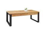 Novel Couchtisch, Schwarz, Eiche, Holz, Metall, Eiche, massiv, 1 Schublade(n) Schubladen, rechteckig, Kufe, 60x42x115 cm, Stauraum, Wohnzimmer, Wohnzimmertische, Couchtische, Couchtische Metall