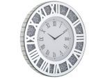 Xora Wanduhr, Silber, Kunststoff, Glas, Holzwerkstoff, 50x50x4.4 cm, RoHS, CE, Dekoration, Uhren, Wanduhren