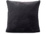 Dekokissen GÖZZE "Uni Flauschkissen LaPit", anthrazit, unifarben, B:45cm H:10cm L:45cm, Polyester, Dekokissen_Sitzkissen_Kissenhüllen