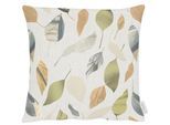Dekokissen APELT "3406", beige (natur, grün, beige, bedruckt), B:39cm H:5cm L:39cm, Baumwolle, Polyester, Dekokissen_Sitzkissen_Kissenhüllen