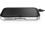 Tischgrill TEFAL "Giant CB631D, 2300 W", silber (schwarz, silberfarben), B:61,3cm H:7,5cm T:35,1cm, Kontaktgrill_Standgrill_Tischgrill_Teppanyakigrill, Tischgrill