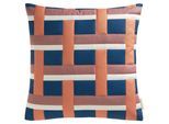 Kissenhülle TOM TAILOR HOME "Multi Check", blau, B:45cm H:0,5cm L:45cm, Polyester, Leinen, Polyester, Kissenbezüge, Kissenhülle
