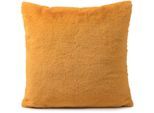 Dekokissen GÖZZE "Uni Flauschkissen LaPit", senf, unifarben, B:60cm H:10cm L:60cm, Polyester, Dekokissen_Sitzkissen_Kissenhüllen