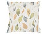 Dekokissen APELT "3406", beige (natur, grün, beige, bedruckt), B:49cm L:49cm, Obermaterial: 75% Polyester, 25% Baumwolle, Dekokissen_Sitzkissen_Kissenhüllen