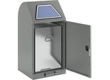 Wertstoffsammler mit Pedal, mit Inneneimer, Volumen 45 l, graualu/Struktur kaiserkraft