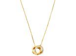 Kette mit Anhänger MICHAEL KORS "Schmuck Geschenk Silber 925 Halsschmuck PREMIUM", gold (gelbgoldfarben, kristallweiß), Halsketten, Damen, Silber 925 (Sterlingsilber), L: 45,5, mit Zirkonia (synth.)