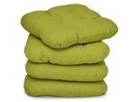 Beautissu Stuhlkissen Lisa 40/40/8 cm Apfelgrün 4tlg , Textil , 40x40 cm , Heimtextilien, Wohntextilien, Sitzkissen