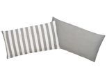 Kissenbezug ANDAS "Greta", grau, B:80cm L:40cm, Renforcé, Obermaterial: 100% Baumwolle, Kissenbezüge, Kissenbezug, Kissenhülle mit Wendeoptik, OEKO-TEX und Made in Green zertifiziert