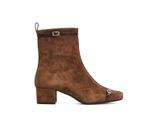Carel Paris Stiefel - Brown Suede Ankle Boots With Decorative Buckled St - Gr. 36,5 (EU) - in Braun - für Damen