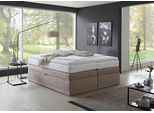Boxspringbett "Ibiza in den Breiten 160x200, 180x200cm & 200x200cm", beige (sand), B:180cm L:200cm, WESTFALIA SCHLAFKOMFORT, Komplettbetten, Boxspringbett
