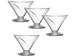 Eisschale LEONARDO "CONO, Eisbecher aus Glas, 270 ml, 4er-Set", transparent, H:9cm Ø:12cm, Glas, Schüsseln, Eisschale, spülmaschinengeeignet