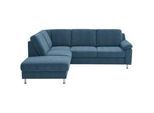 Beldomo System Ecksofa , Blau , Textil , Ottomane links, L-Form , 241x200 cm , Goldenes M , erweiterbar, Typenauswahl, Bettkasten erhältlich, Fußauswahl, Stoffauswahl, planbar, Sitzqualitäten, seitenverkehrt erhältlich, Bettfunktion erhältlich, Hocker erhältlich , Wohnzimmer, Sofas & Couches, Wohnlandschaften, Ecksofas