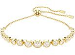 Armband SWAROVSKI "Schmuck Geschenk Imber Tennis Armkette", gelb (gelbgoldfarben, goldfarben, goldfarben), Armbänder, Damen, Metall, Armband, mit Swarovski Kristall