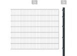 Einstabmattenzaun ARVOTEC "ESSENTIAL 140 zum Aufschrauben", grau (anthrazit), H:140cm, Kunststoff, Stahl, Zaunelemente, Zaunhöhe 140 cm, Zaunlänge 2 - 60 m