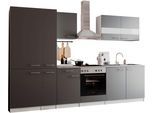 Küchenzeile RESPEKTA "Malia", grau (küche: grau, front: grau, korpus: weiß, arbeitsplatte: beton optik), B:300cm H:200cm T:60cm, Komplettküchen-Sets, Küchenzeile, Breite 300 cm, mit Soft-Close, in exklusiver Konfiguration für OTTO