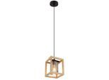 GLOBO LIGHTING Hängeleuchte "PETTEY", schwarz, 1 Stk., Leuchten, Hängelampe/Pendelleuchte/Glas rauchfarben/Essbereich/Wohnzimmer, Hängeleuchte