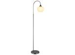 GLOBO LIGHTING Stehlampe "MAXY", silber (schwarz, chrom), 1 Stk., Leuchten, Stehleuchte/Glas klar/Acrylkristalle/Wohnzimmer/Schlafzimmer, Stehlampe